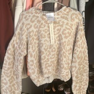Saltwater Luxe leopard print sweater